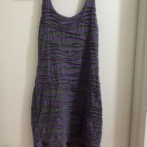 Grey and purple tank dress